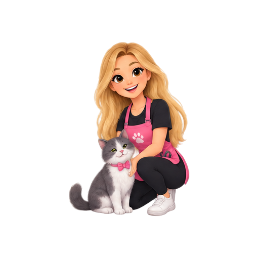 Ilustração de uma profissional que cuida de pets