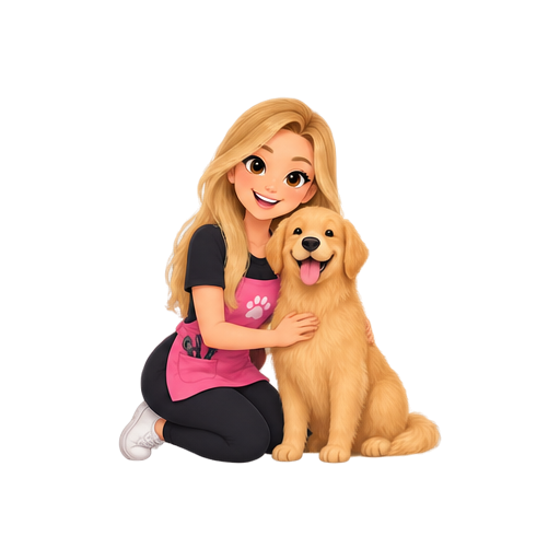 Ilustração de uma profissional que cuida de pets